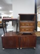A pair of mid 20th century record cabinets,