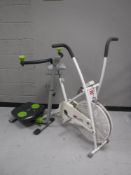 A DP Eurotrim ER150 exercise bike and a Twist & Shape exerciser