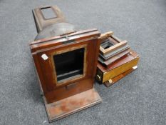 A vintage carbine vintage lantern projector