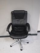 An executive high back swivel armchair