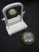 A painted Victorian dressing table mirror,