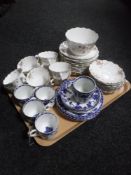 Two part antique china tea services