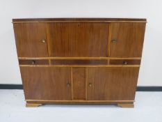 A mid twentieth century continental teak sideboard