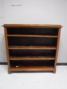 A set of continental mahogany open bookshelves