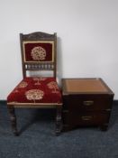 An Edwardian mahogany dining chair,