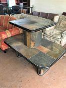 A late twentieth century tiled coffee table,