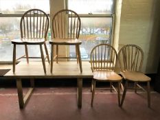 A twentieth century continental oak coffee table,