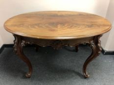 A Victorian mahogany oval table,