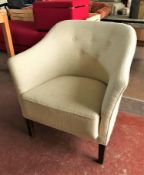 A mid twentieth century button upholstered armchair