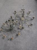 Two contemporary metal light fittings