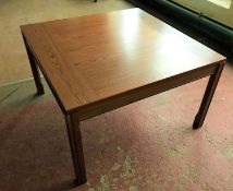 A late twentieth century Danish teak coffee table