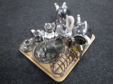 A tray of 20th century plated ware,
