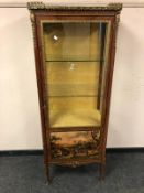 Continental style display cabinet with gilt brass mounts,