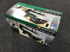 A boxed Parkside scroll saw