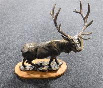 A cast iron stag figure (as found)