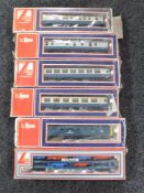 A box containing a boxed Lima The Fife and Forfar Yeomanry diesel engine together with four