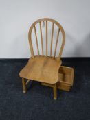 A child's Ercol chair fitted a drawer