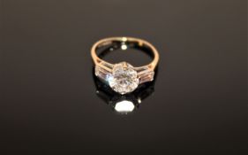 A 9ct gold CZ solitaire ring