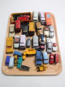 Four Victorian carved oak dining chairs,