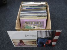 A box of LP's including Rock, ZZ top,