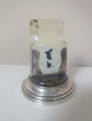 A silver desk calendar,