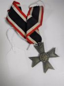 A German WWII medal with ribbon