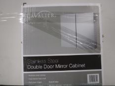 Three boxed Cavalier stainless steel bathroom cabinets