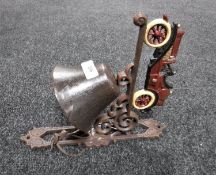 A cast iron veteran car bell