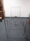 A Victorian French cast iron folding bed