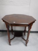 An Edwardian mahogany octagonal occasional table