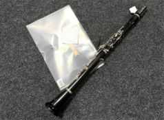 A Boosey and Hawkes (Edgeware) clarinet with spares