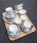A tray of twenty pieces of Royal Doulton Venetia tea china