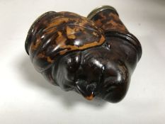 A pipe bowl modelled as an Indian man wearing a turban,