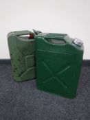 Two Jerry cans