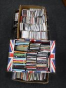 Five boxes of CD's and DVD's mainly pop,