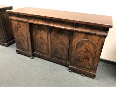 A Victorian mahogany inverted breakfronted sideboard,