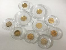 Commemorative gold proof coins to include; South Africa Krugerrand (0.