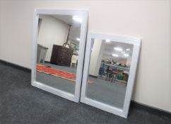 Two silvered framed mirrors