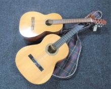 Two Spanish acoustic guitars,
