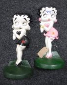 Two cast iron Betty Boop door stops