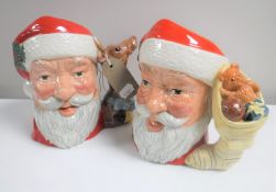 Two large Royal Doulton character jugs - Santa Claus D 6690 and Santa Claus D 6675