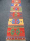 A Moroccan Kilim runner 330 cm x 83 cm