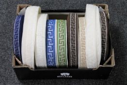 A box of vintage Silver Cross pram trim