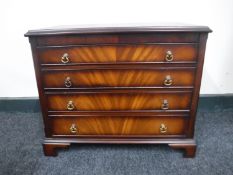A mahogany four drawer cutlery chest CONDITION REPORT: This is a modern piece.