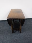 An oak gate leg table