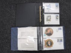 Two albums of first day covers including Great Scientists of the World