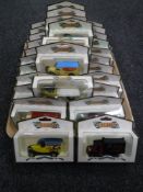 A tray of thirty boxed Days Gone by die cast vehicles
