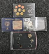 Four cased proof coins/coin sets; Apollo 11,