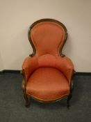 A Victorian mahogany armchair