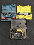 A cased laser level,